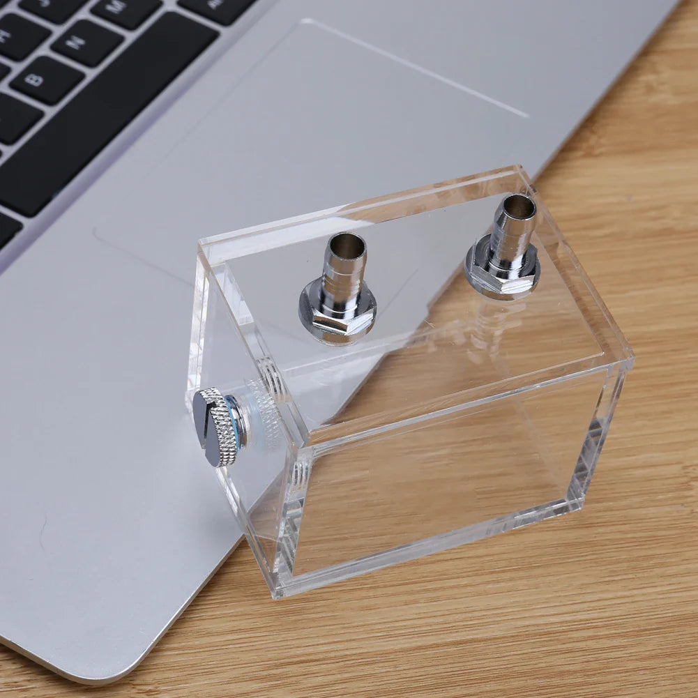 200ml PC Water Cooling Reservoir G1/4 Acrylic Tank & Fan Block