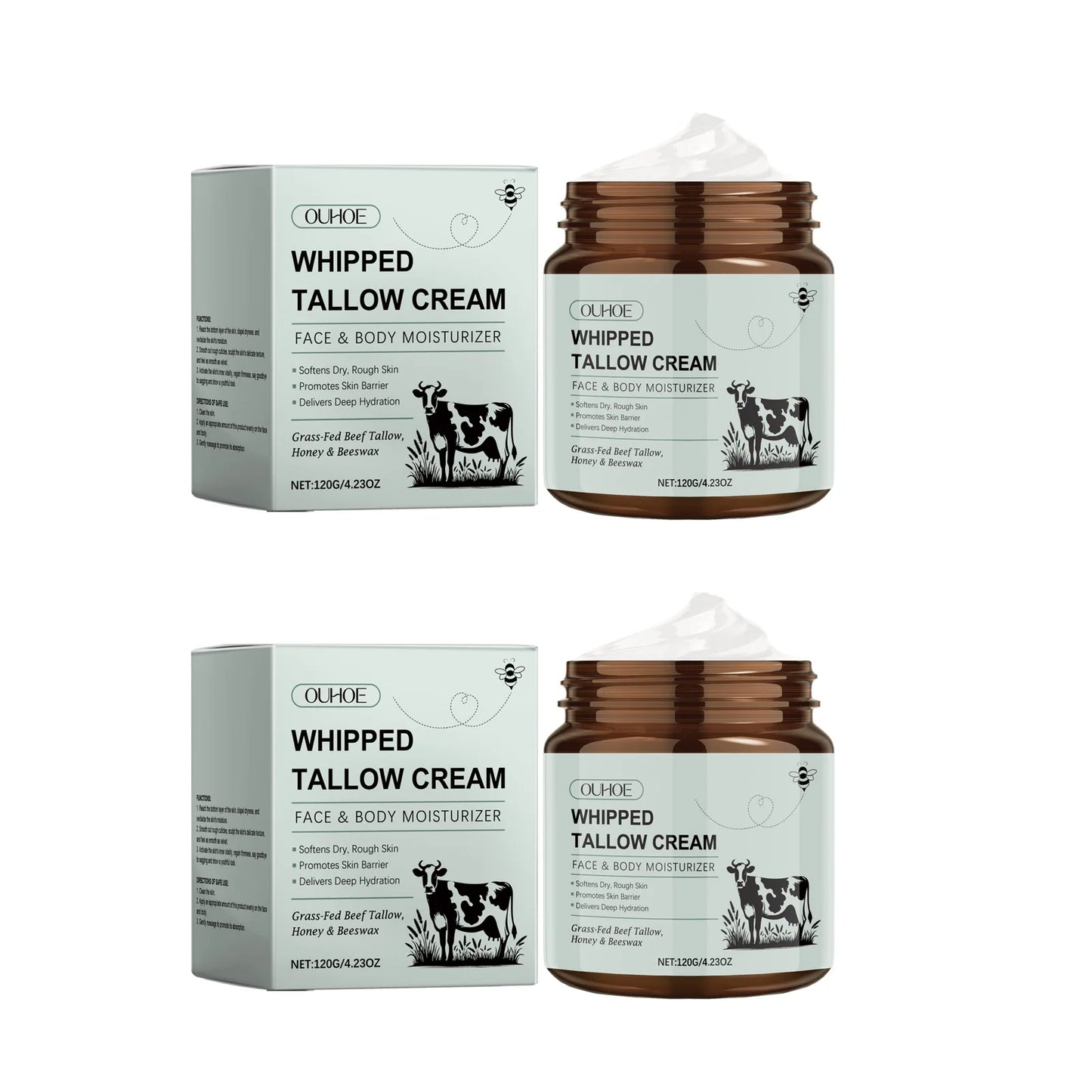 Whipped Tallow Cream – Anti-Aging Face Moisturizer for Dry Skin