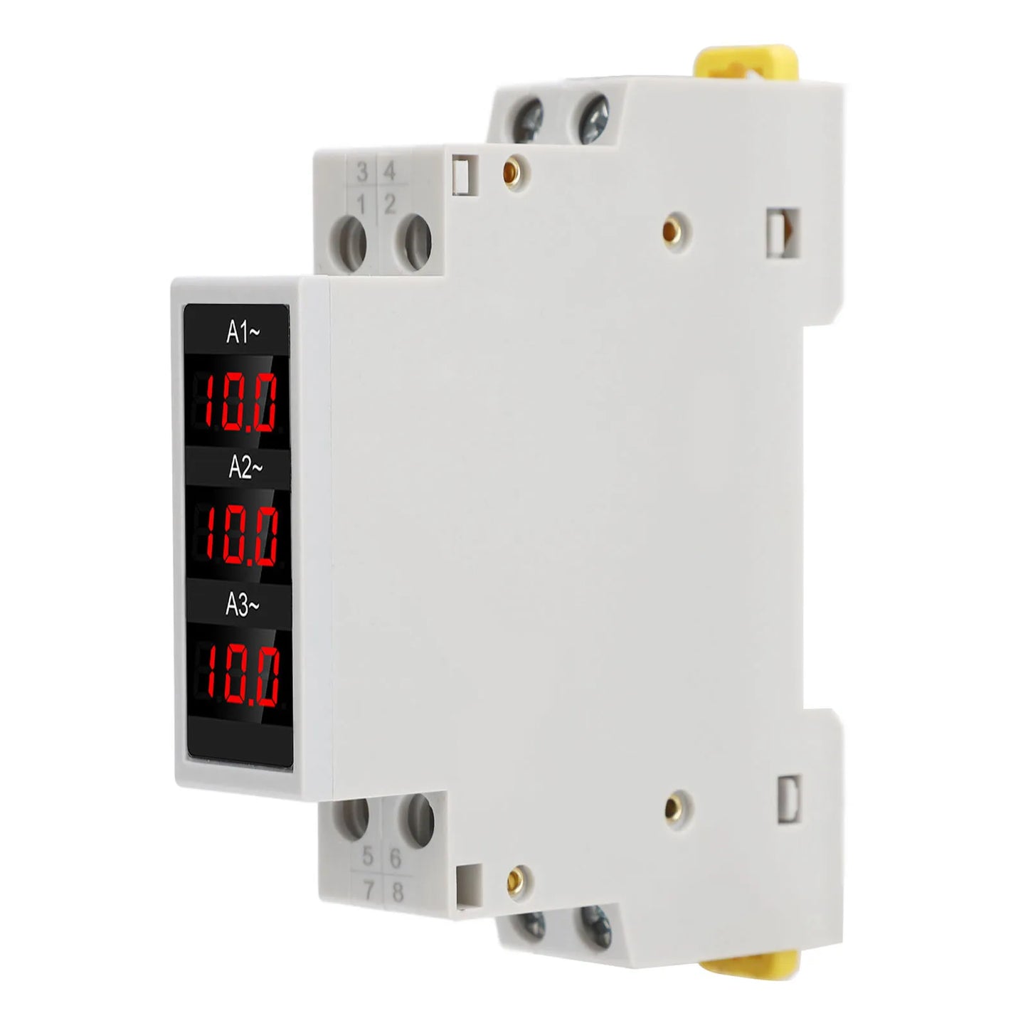 3 Phase DIN Rail Ammeter LED Digital Display High Accuracy Amp Meter with 3 Sensors AC80‑500V 1‑100A DIN Rail Current Meter Peaceful Pleasures Health and Wellness