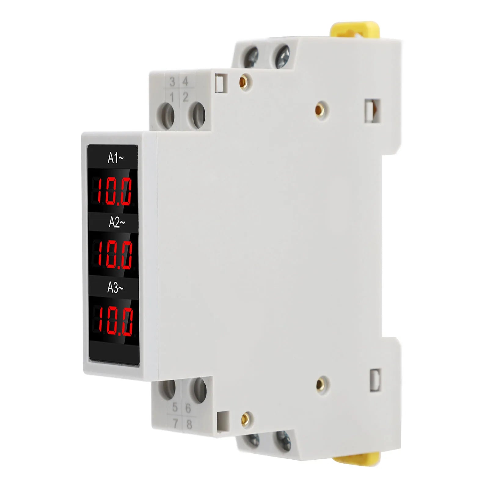 3 Phase DIN Rail Ammeter LED Digital Display High Accuracy Amp Meter with 3 Sensors AC80‑500V 1‑100A DIN Rail Current Meter Peaceful Pleasures Health and Wellness