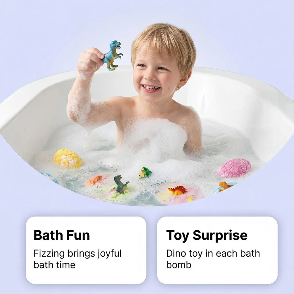 Dinosaur Egg Bath Bombs Inside Surprise Toys Rich Bubble Funny Shower Relaxing Colorful Bath Bombs Kids Friendly Kids Gifts Set Peaceful Pleasures Health and Wellness