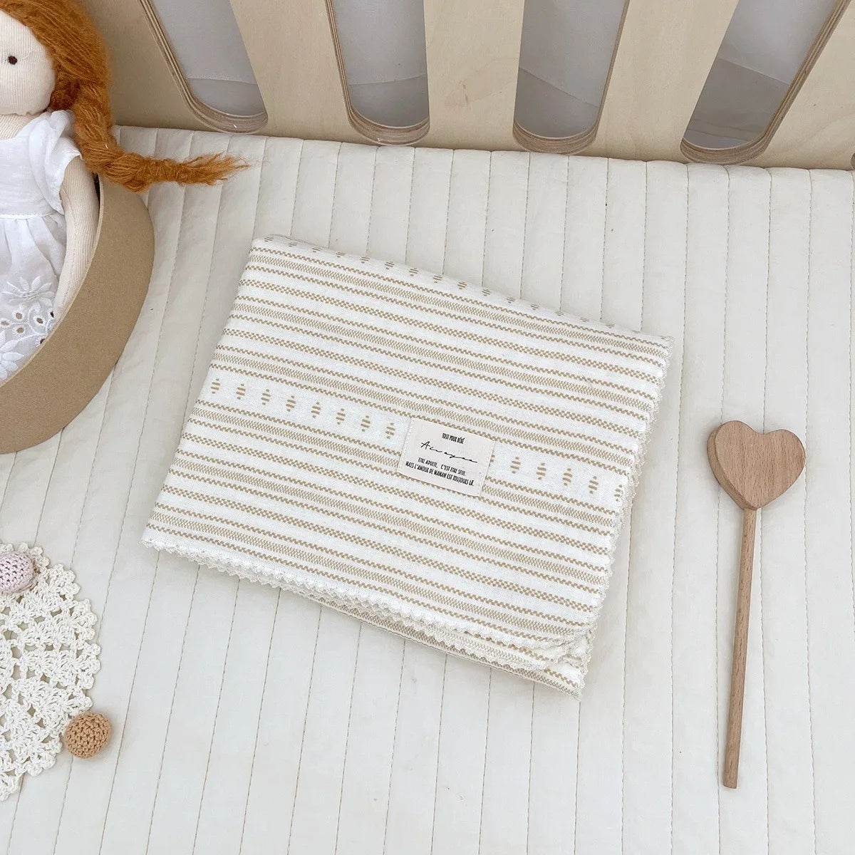 Baby Muslin Swaddle Blanket | 2-Layer Cotton & Bamboo Gauze