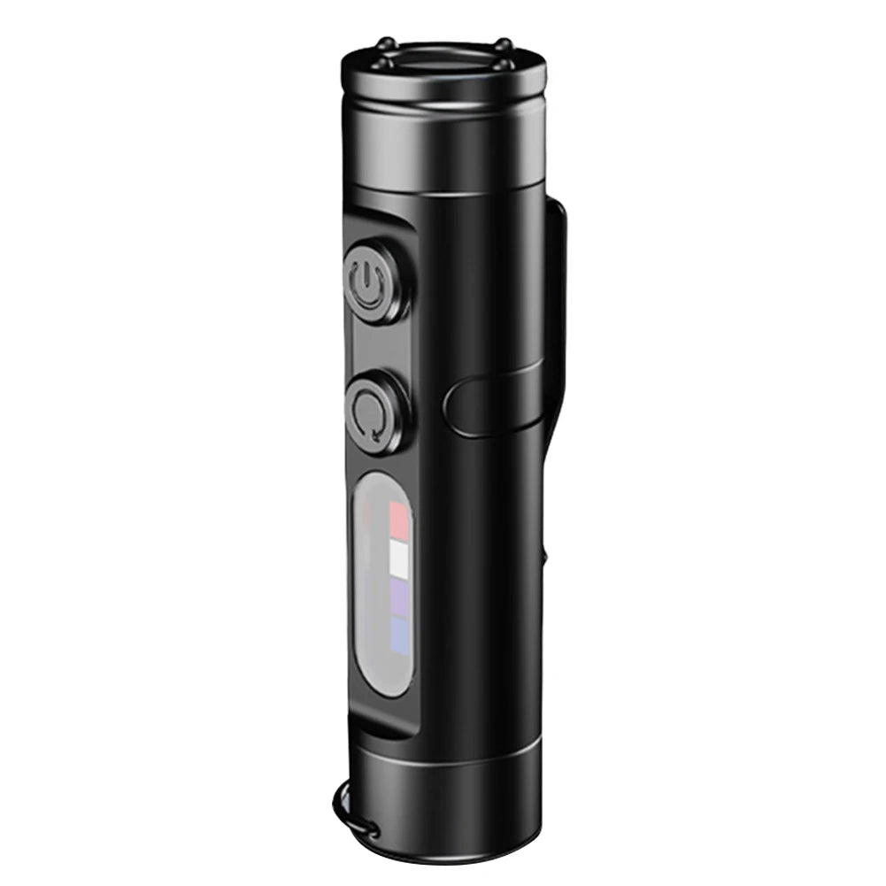Mini Rechargeable LED Flashlight – 3 Modes, Clip & Magnetic Base