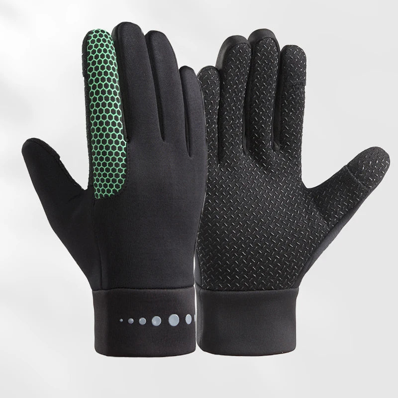 Outdoor Sports Warm Gloves Waterproof Touchscreen Suitable for Skiing and Cycling Anti-slip Gloves Peaceful Pleasures Health and Wellness Green