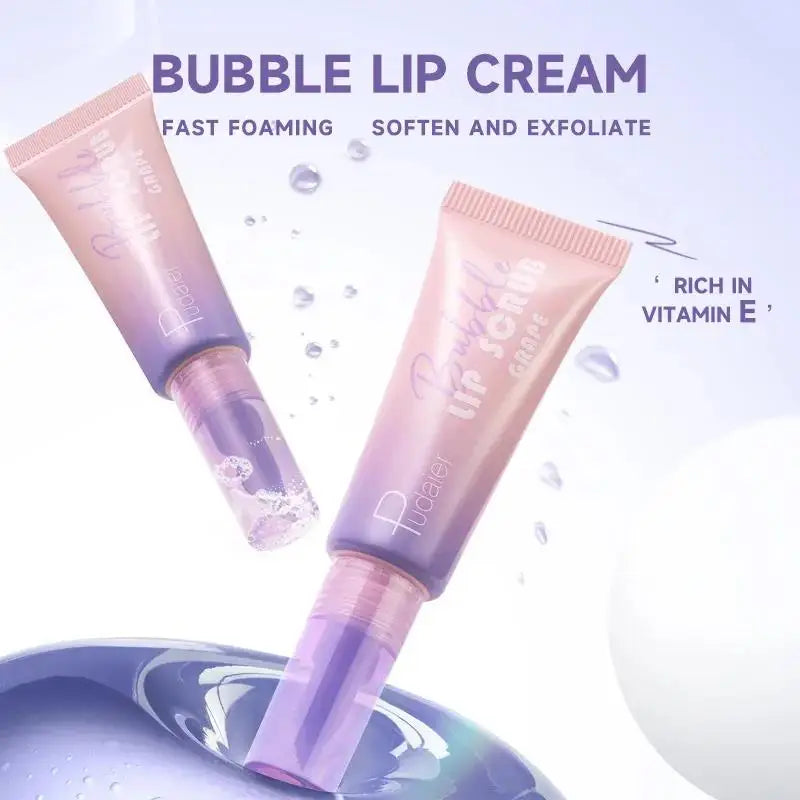 Pudaier Bubble Lip Exfoliator Foaming Scrub & Night Balm