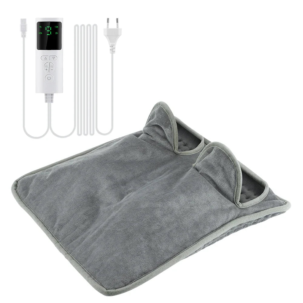 AFDEAL Electric Heated Foot Warmer Pad | Washable Plush Mat