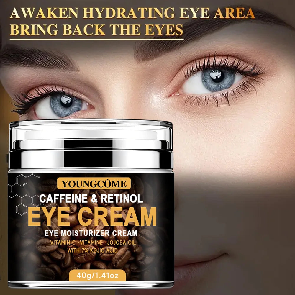 Caffeine Eye Cream Fade Dark Circles Eye Cream Firming Removal Puffiness Moisturizing Lightening Anti-aging Eye Cream Peaceful Pleasures Health and Wellness