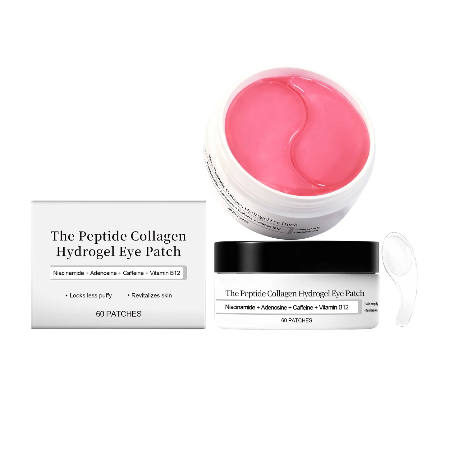 Collagen Hydrogel Eye Patch Nicotinamide Eye Mask Anti Dark Circles Eye Bags Moisturizing Firming Eye Patches Skin Care Products Peaceful Pleasures Health and Wellness 60pcs boxed