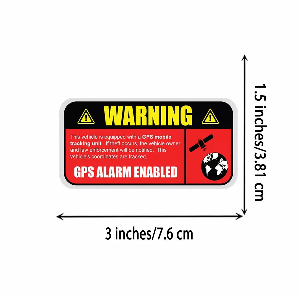 6Pack GPS tracking sticker vehicle anti theft security window decal caution warning 3x1.5in Peaceful Pleasures Health and Wellness