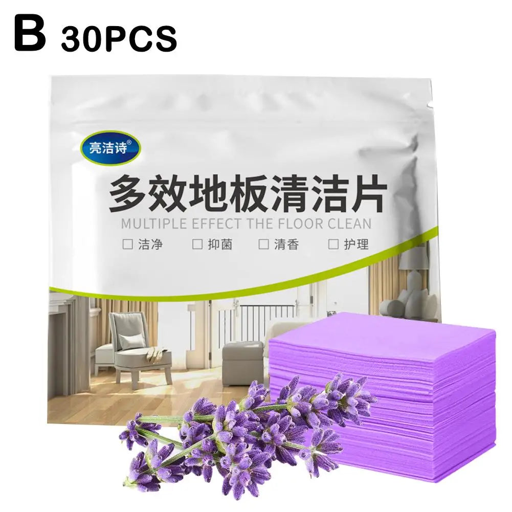 30PCS Mopping Floor Wiping Sheet Floor Cleaning Slice with Ability To Remove Dirt Household Ceramic Floor Tile Cleaning Tool Peaceful Pleasures Health and Wellness B