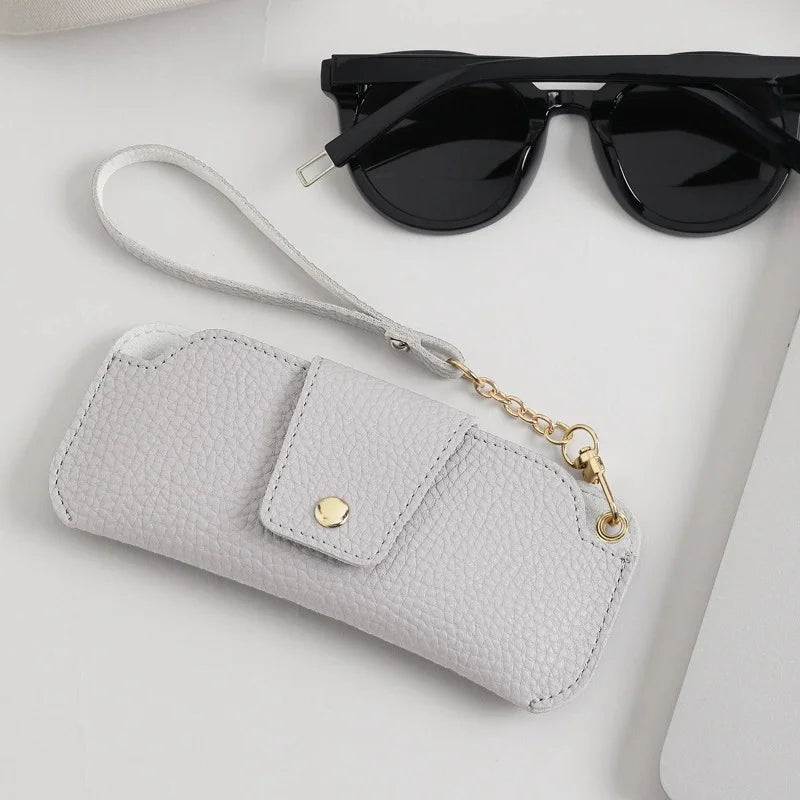 Multicolor PU Leather Sunglass Case – Slim Portable Glasses Holder