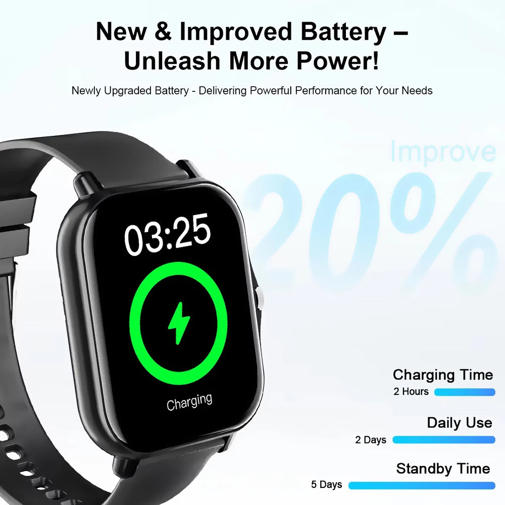 HW12 Smartwatch BT Calling Health Sleep Monitor 1.83" HD Screen