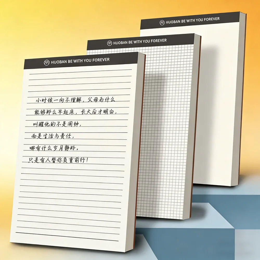 A5 A6 Memo Notepad Grid Lined Paper Header Durable Writing Pads Daily