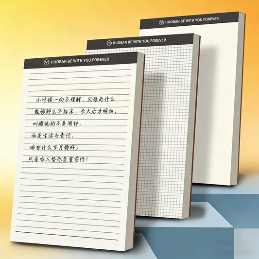 A5 A6 Memo Notepad Grid Lined Paper Header Durable Writing Pads Daily Peaceful Pleasures Health and Wellness