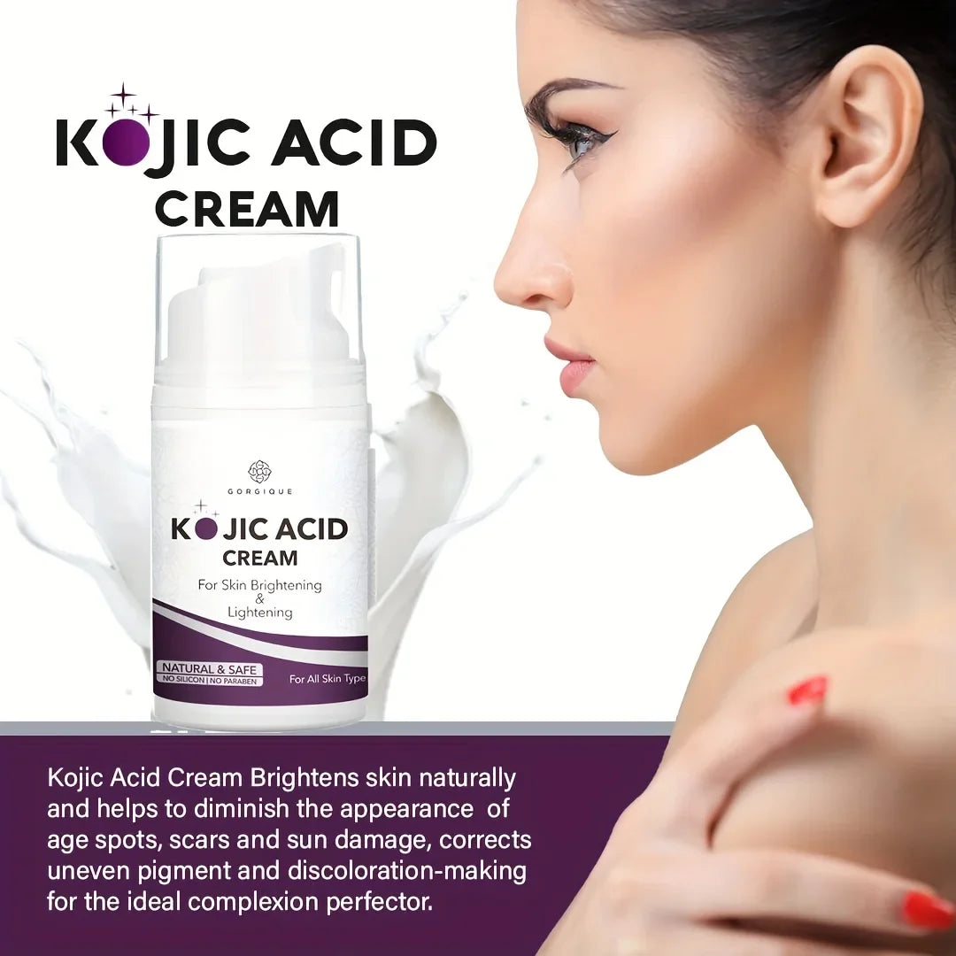 Kojic Acid Face Cream – Niacinamide, Vitamin E & Hyaluronic Acid