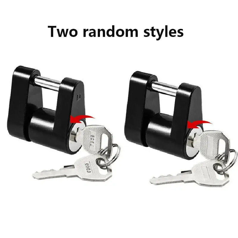 Trailer Hitch Lock Zinc Alloy Anti Theft Security Lock with 2 Keys for RV Truck Boat Trailer Connector Protector Peaceful Pleasures Health and Wellness