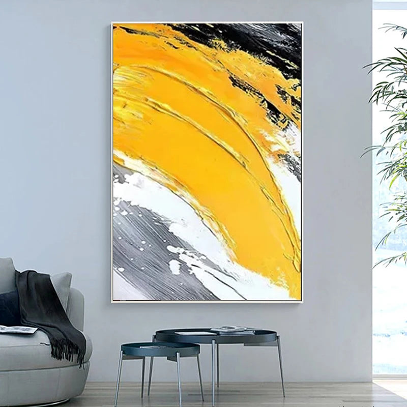 Abstract Canvas Oil Painting, 100% Hand Painted, Senior Artist, Pure Hand Drawn, Living Room Peaceful Pleasures Health and Wellness