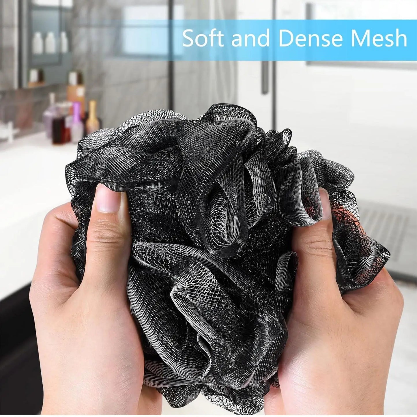 Mesh Loofah Bath Sponge – Exfoliating Body Scrubber Ball