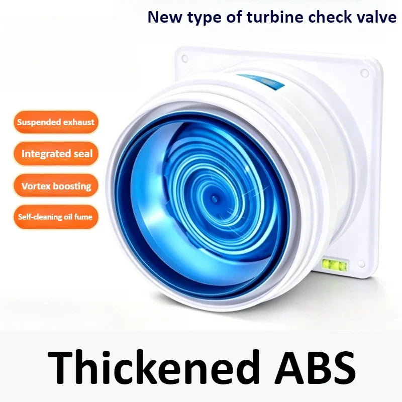 ABS Check Valve Reducer for Kitchen Range Hood Exhaust Pipe