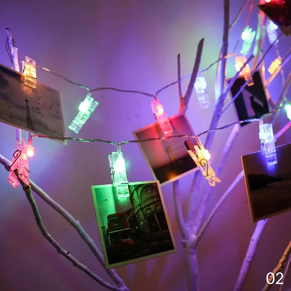 LED Photo Clip String Lights – Wall Decor & Room Ambiance