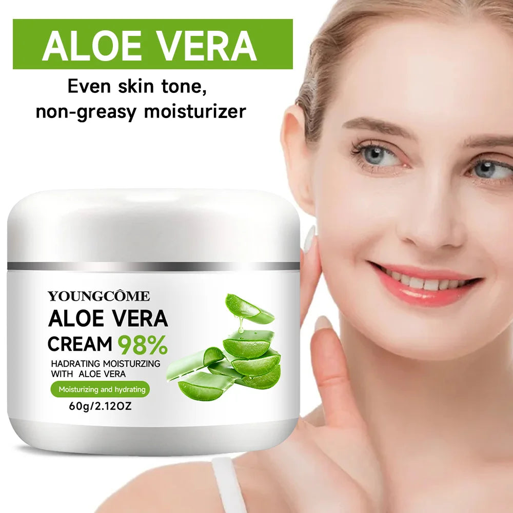 YOUNGCOME 98% Aloe Vera Face Cream – Anti-Aging Moisturiser Aloe Vera Face Cream Peaceful Pleasures Health and Wellness