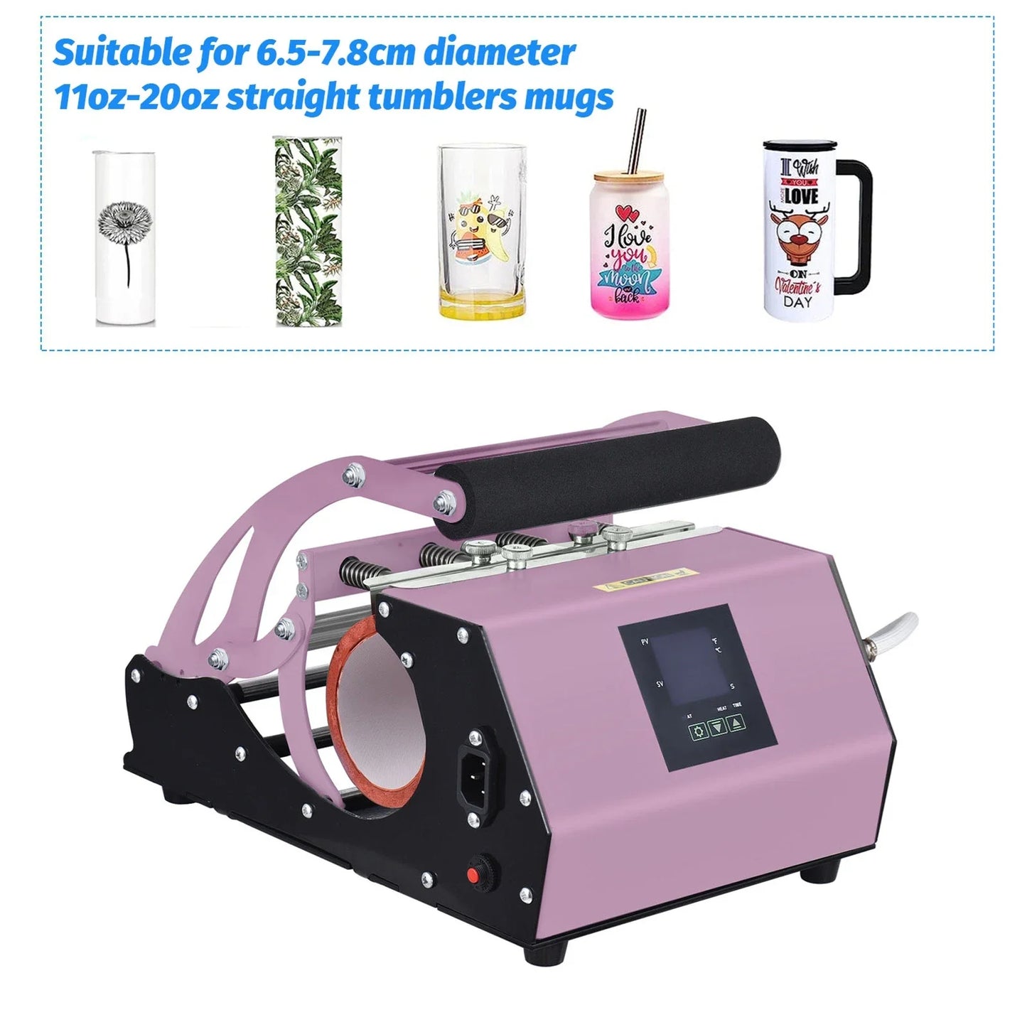 Tumbler Heat Press Machine Sublimation Straight Blank Tumblers Mugs