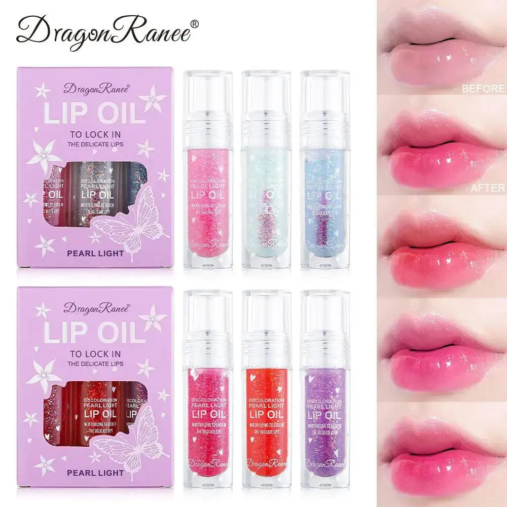 Dragon Ranee Color-Changing Lip Oil Set | Shimmer Gloss 3pc