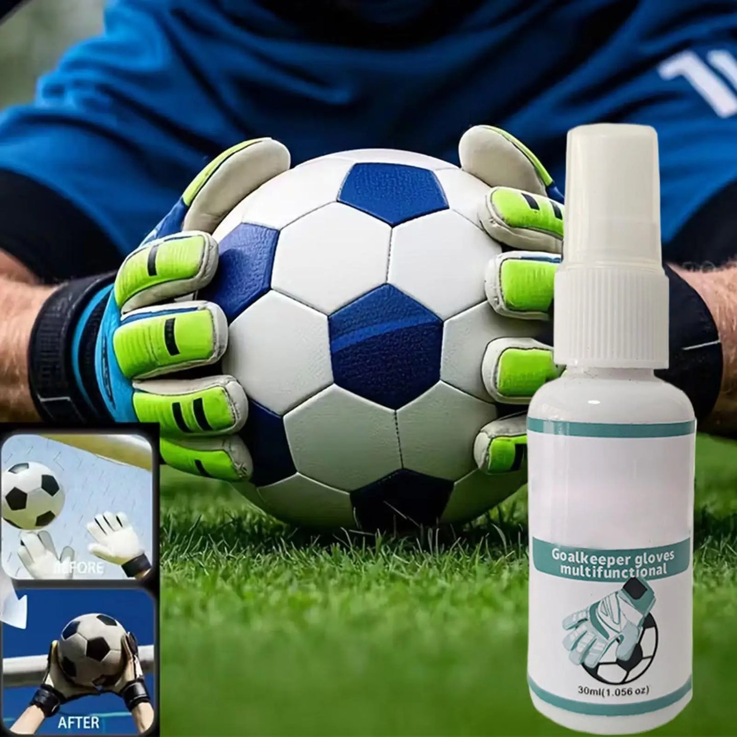 Grip Spray for Football Gloves 30ML Sticky Solution Glove Glue for Adult Youth Soccer Goalkeeper Beginner Professional Training Peaceful Pleasures Health and Wellness