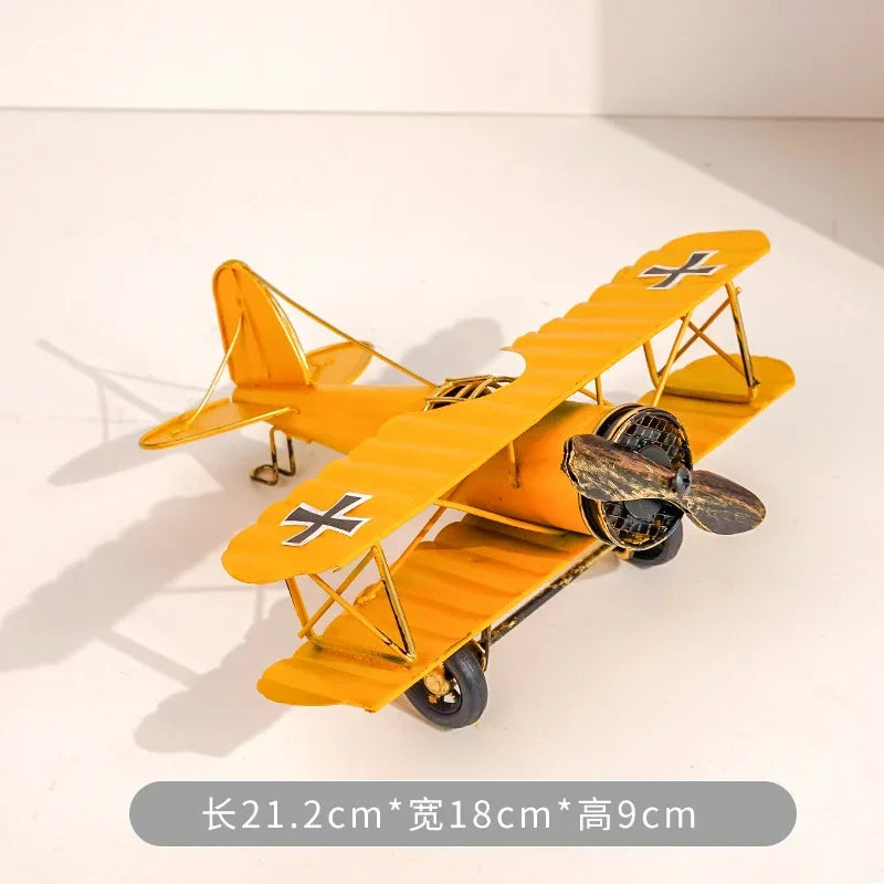 Mini Iron Pedal Small Motorcycle Model Handmade Ornaments Creative Small Moto Statue Miniatures Art Crafts Decoration Kids Gift Peaceful Pleasures Health and Wellness L yellow