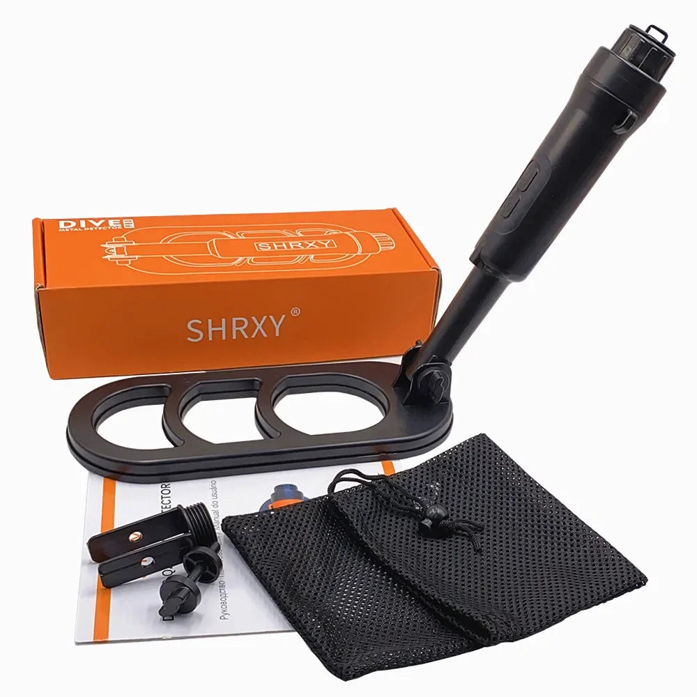 TC-120 Hand Held Metal Finder Metal Detector Pulse Pinpointer Induction Diving Treasure Waterproof Metal Detector Peaceful Pleasures Health and Wellness black