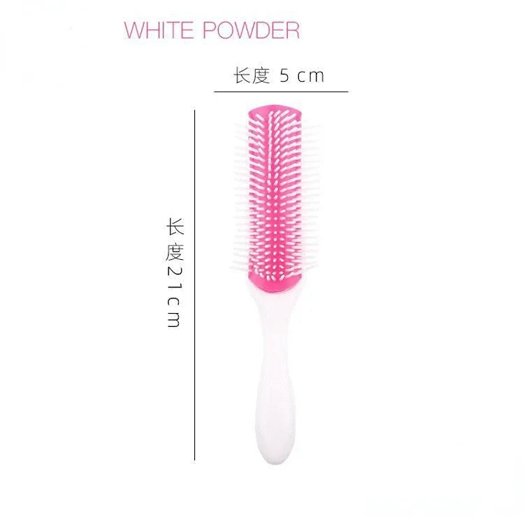 9-Rows Detangling Hair Brush Detangler Hairbrush Scalp Massager Straight Curly Wet Hair Comb for Women Men Home Salon Peaceful Pleasures Health and Wellness 02 China Mainland
