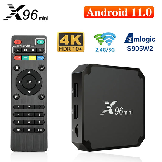 X96 mini TV Box Amlogic S905W2 Android 11 4K UHD 2.4G/5G WiFi 1GB+8GB/2GB+16GB Multi-language Smart Media Player Peaceful Pleasures Health and Wellness