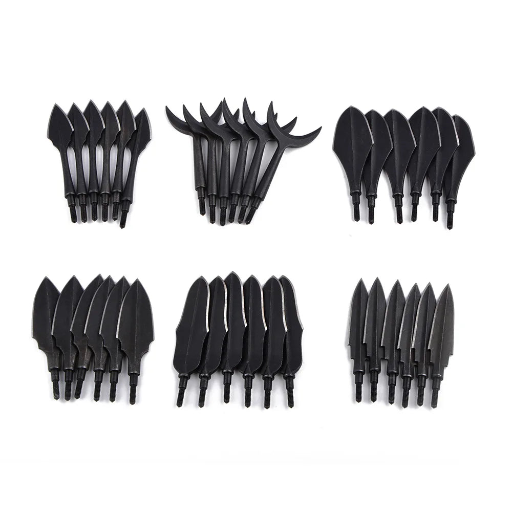 Hunting Arrowhead Thread Screw Carbon Steel Point Tips Archery Bow