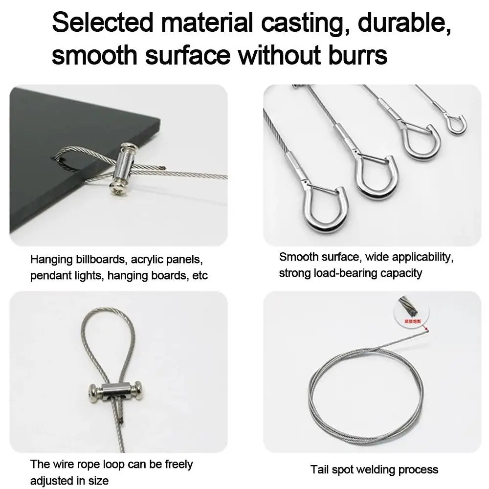 High Quality Stainless Steel Wire Rope Adjustable With Locking Suspension Lanyard Retractable Fastening Peaceful Pleasures Health and Wellness