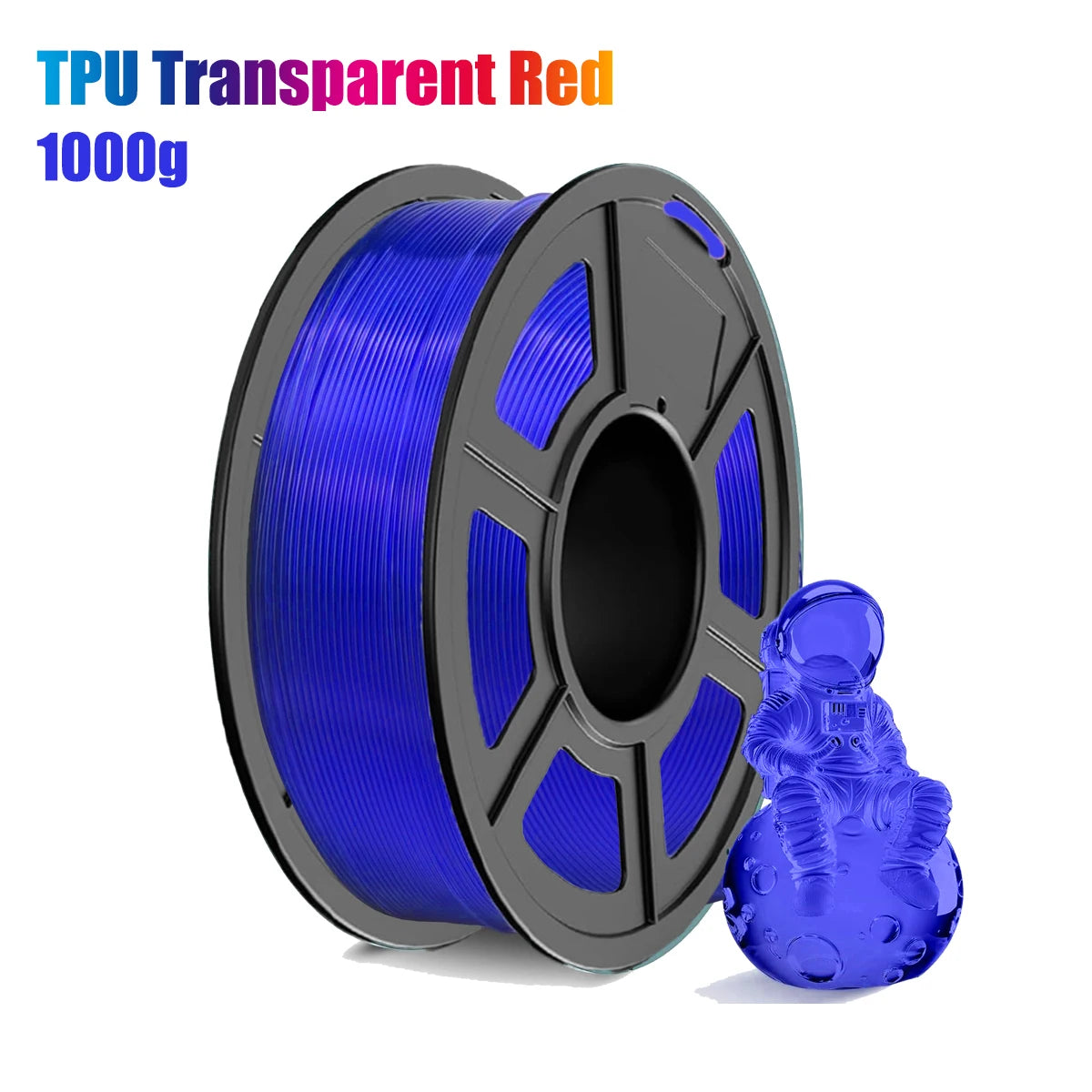 DINGSUN 3D 1.75mm Transparent TPU Filament Shore 95A Flexible