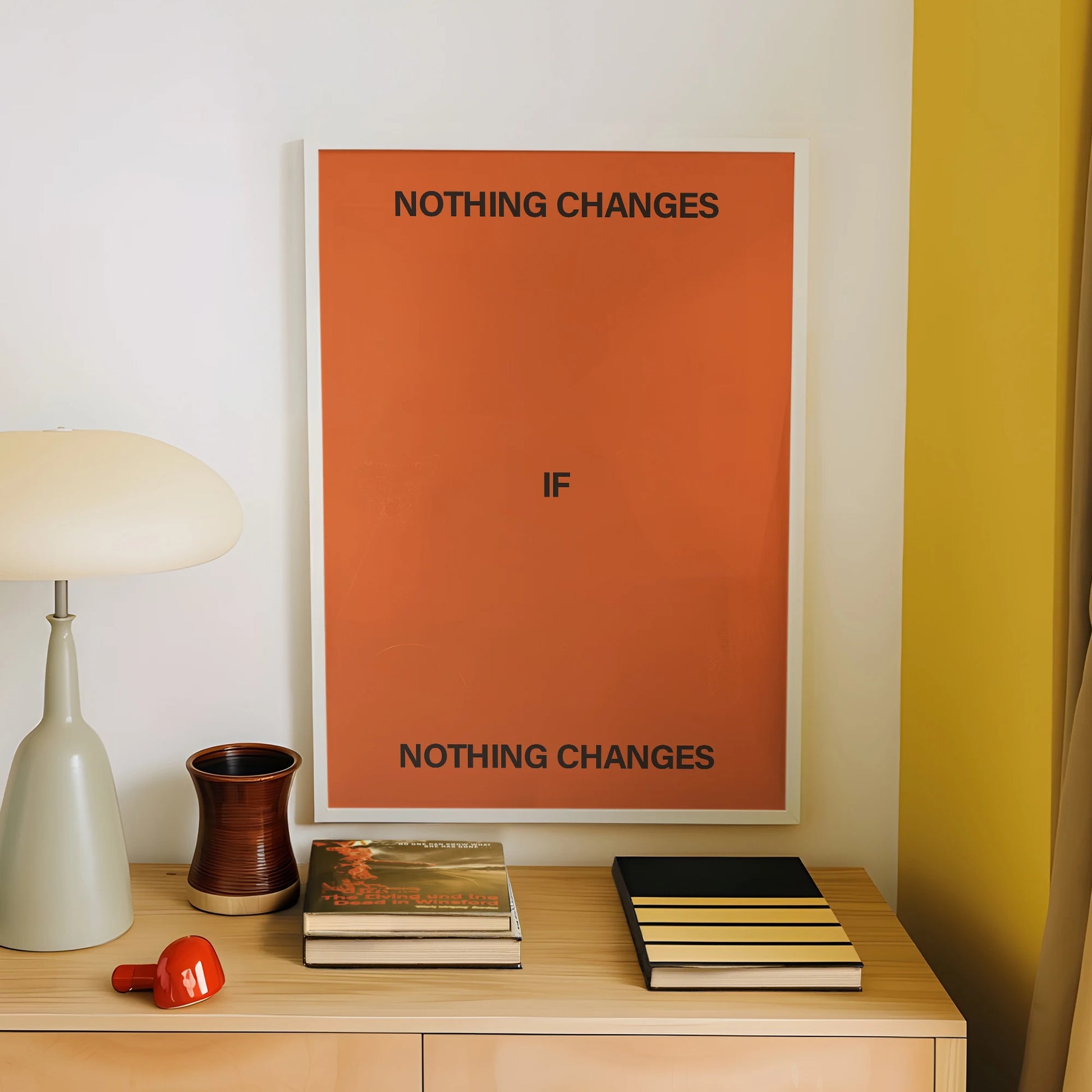 Nothing Changes If Nothing Changes Wall Art Print Canvas Painting Poster Picture For Living Room,Bedroom Home Decor Peaceful Pleasures Health and Wellness