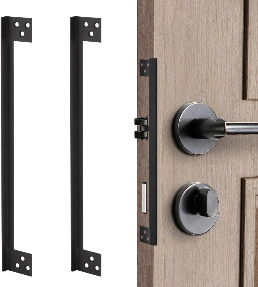 Door Latch Guard Home Security Lock Plate L-shaped Outswing Protector