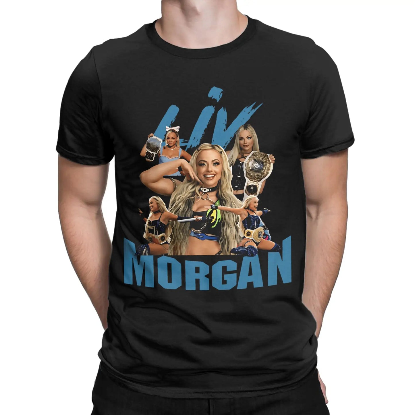 Liv Morgan T Shirt Men 100% Cotton Funny T-Shirts O Neck REVENGE Tee Shirt Short Sleeve Clothes Plus Size Peaceful Pleasures Health and Wellness 8 S