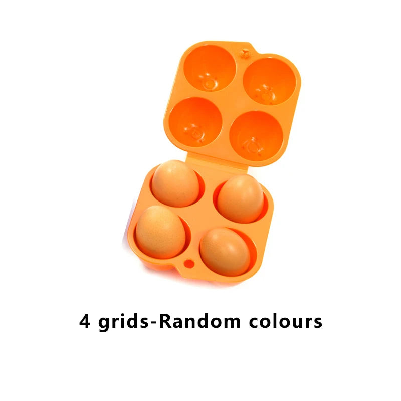 Portable Egg Holder Storage Box – 2/4/6/12 Grid Camping Case Egg Storage Container Peaceful Pleasures Health and Wellness 4grids-Random