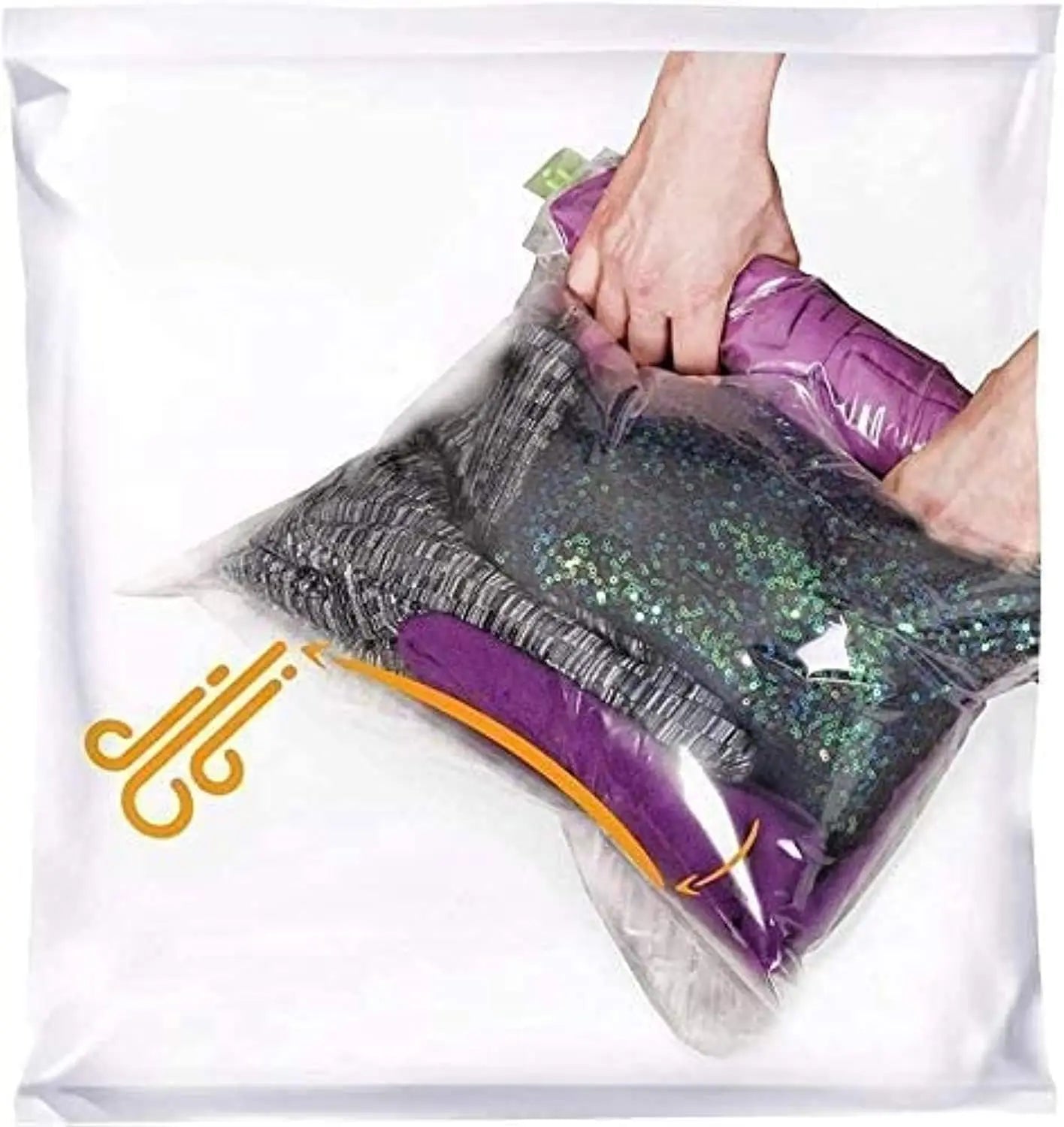 12-Pack Space Saver Compression Bags for Travel – No Vacuum Needed Travel Accessories Peaceful Pleasures Health and Wellness United States