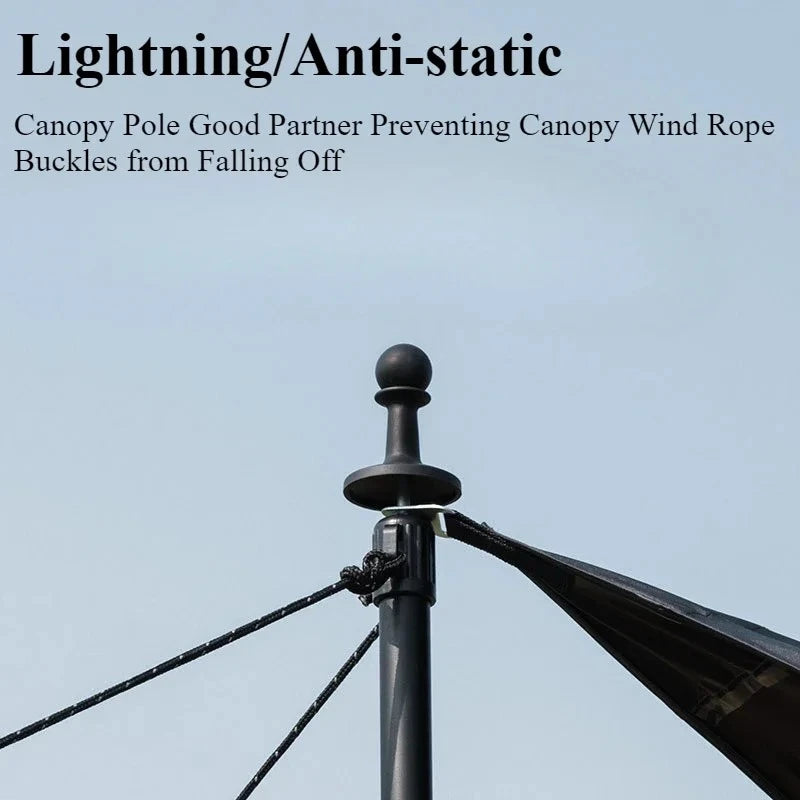 4-Pack Tent Pole Lightning Caps | Canopy Support Pole Tips Tent Pole Caps Peaceful Pleasures Health and Wellness