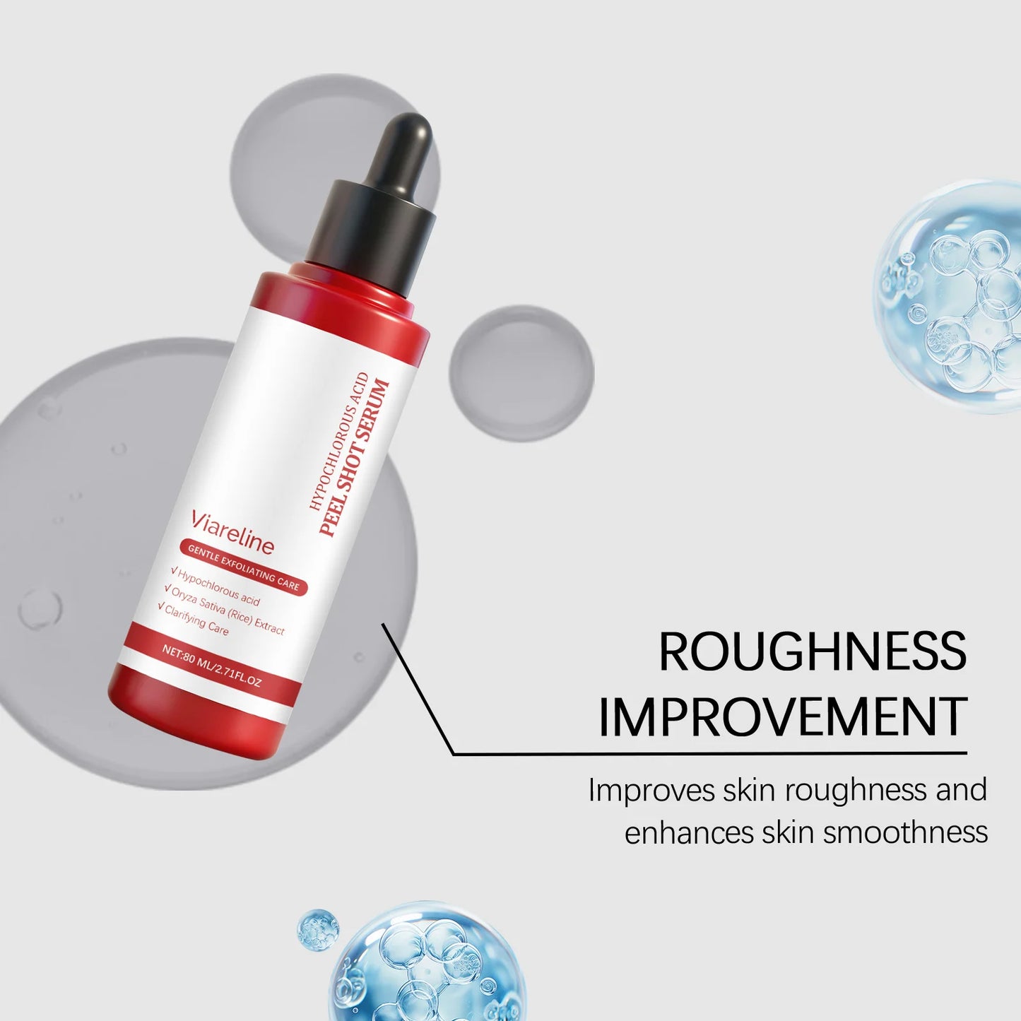Rice Exfoliating Serum Moisturizing Brightening Cleansing Pores Dead Skin Remover Oil Control Smoothing Facial Peeling Essence Peaceful Pleasures Health and Wellness