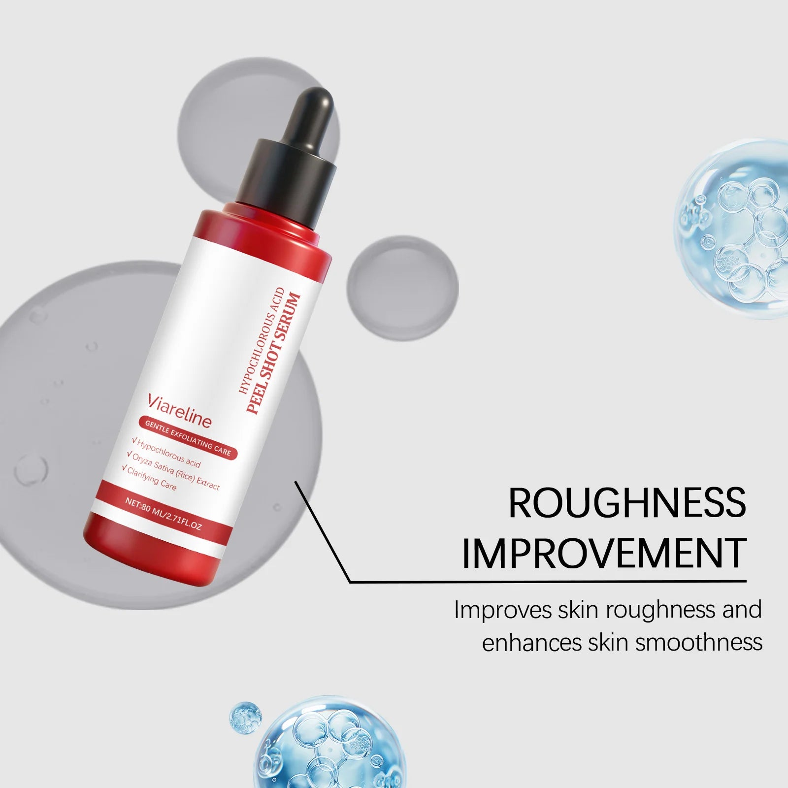 Rice Exfoliating Serum Moisturizing Brightening Cleansing Pores Dead Skin Remover Oil Control Smoothing Facial Peeling Essence Peaceful Pleasures Health and Wellness