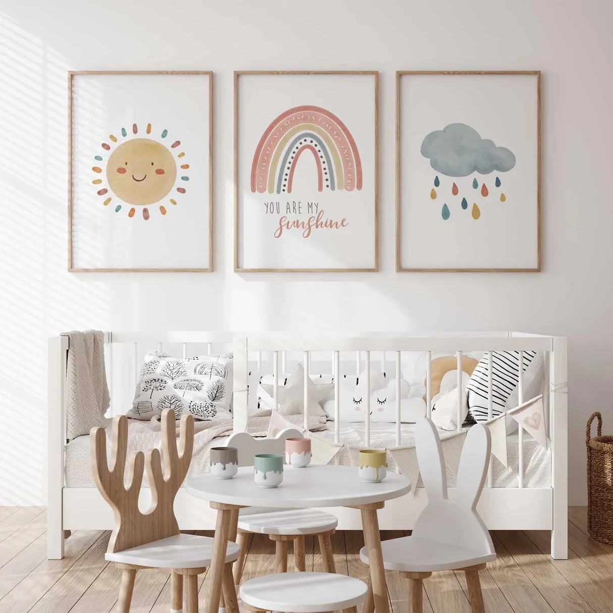 3-Piece "You Are My Sunshine" Kids Canvas Wall Art Set