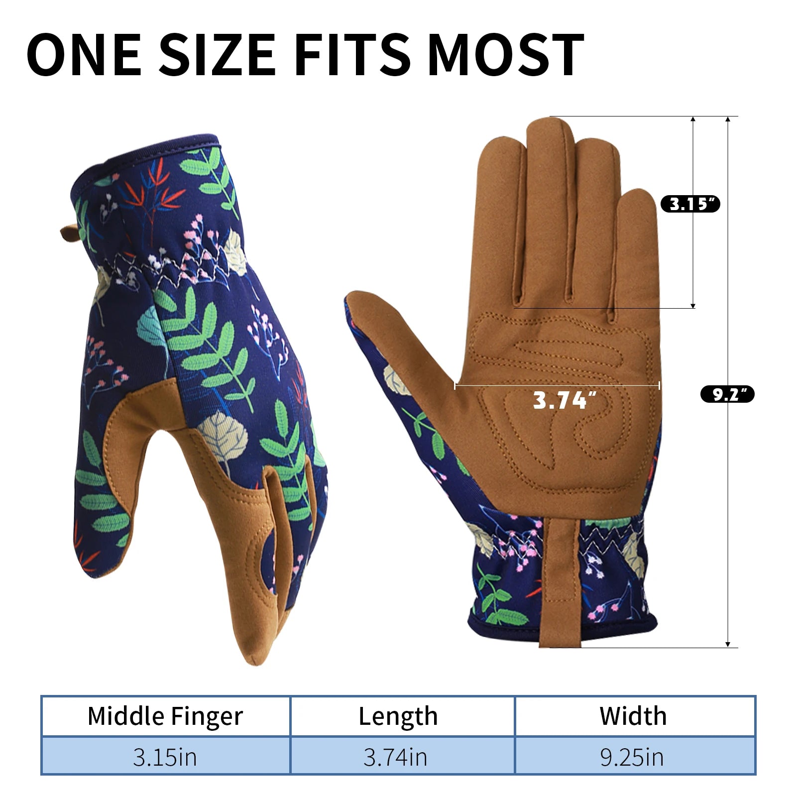 1 Pair Gardening Weeding Working Protective Glove Microfiber Leather Thorn Proof for Digging Planting Pruning Professional Safe Peaceful Pleasures Health and Wellness