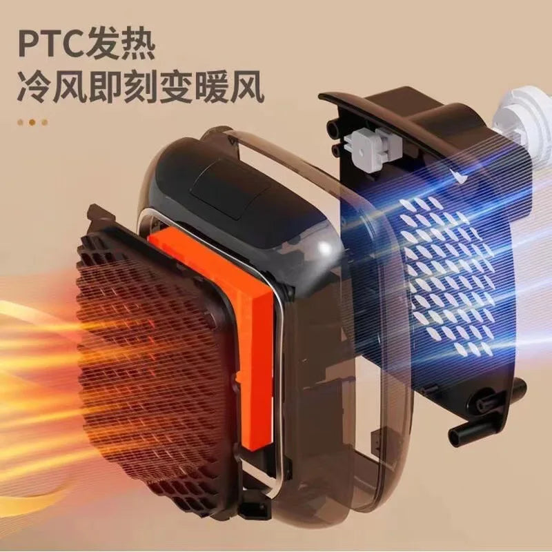HOMEFISH 500W Portable Mini Electric Fan Heater with Remote