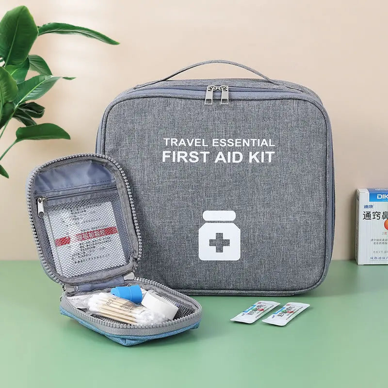 Home First Aid Kit Large Capacity Empty Medicine Storage Bag Portable Travel Medicine Box Survival Bag Emergency Bag For Car Peaceful Pleasures Health and Wellness