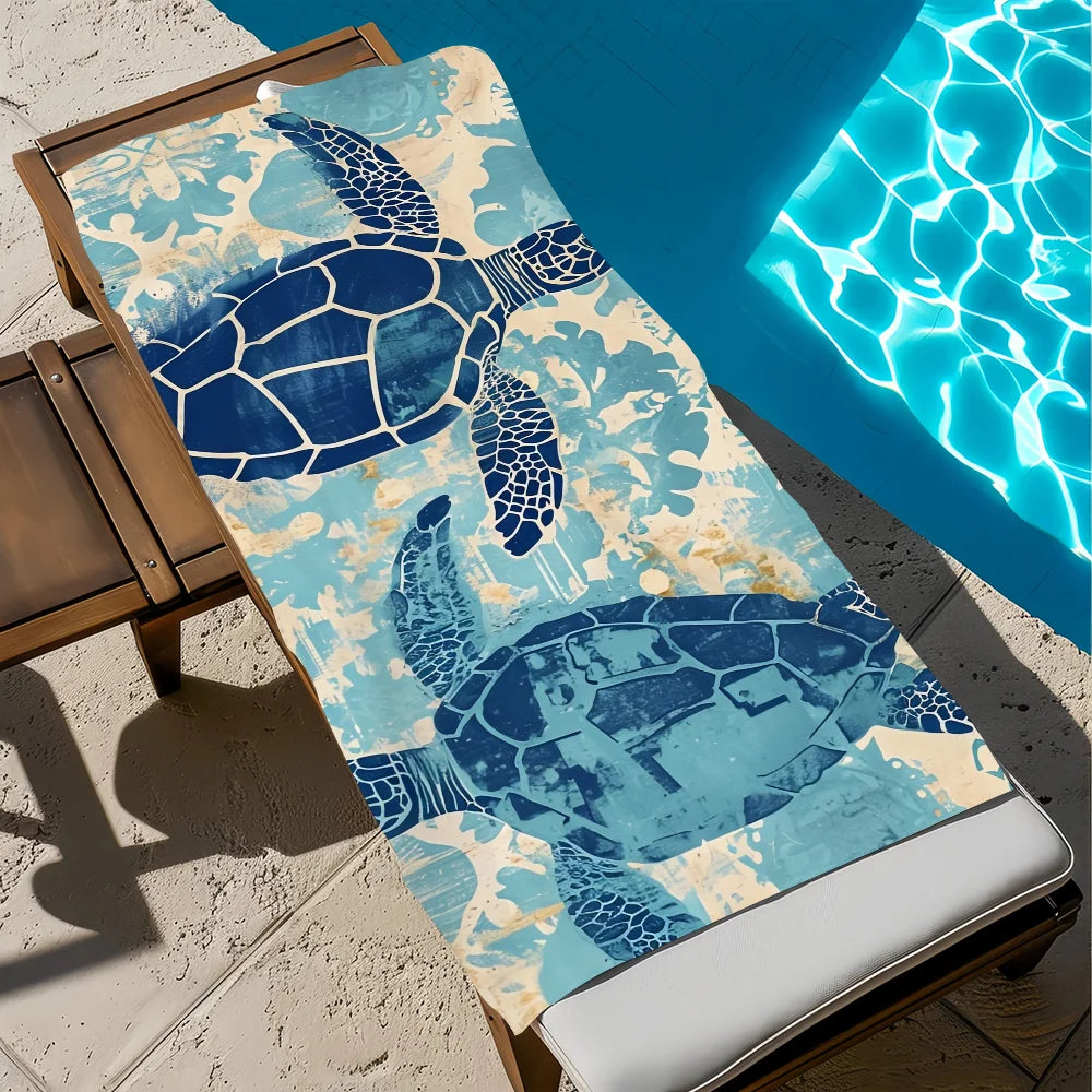Sea Turtle Quick-Dry Beach Towel | Soft Pool & Travel Towel Quick-Dry Beach Towel Peaceful Pleasures Health and Wellness z7 STJ70x140CM