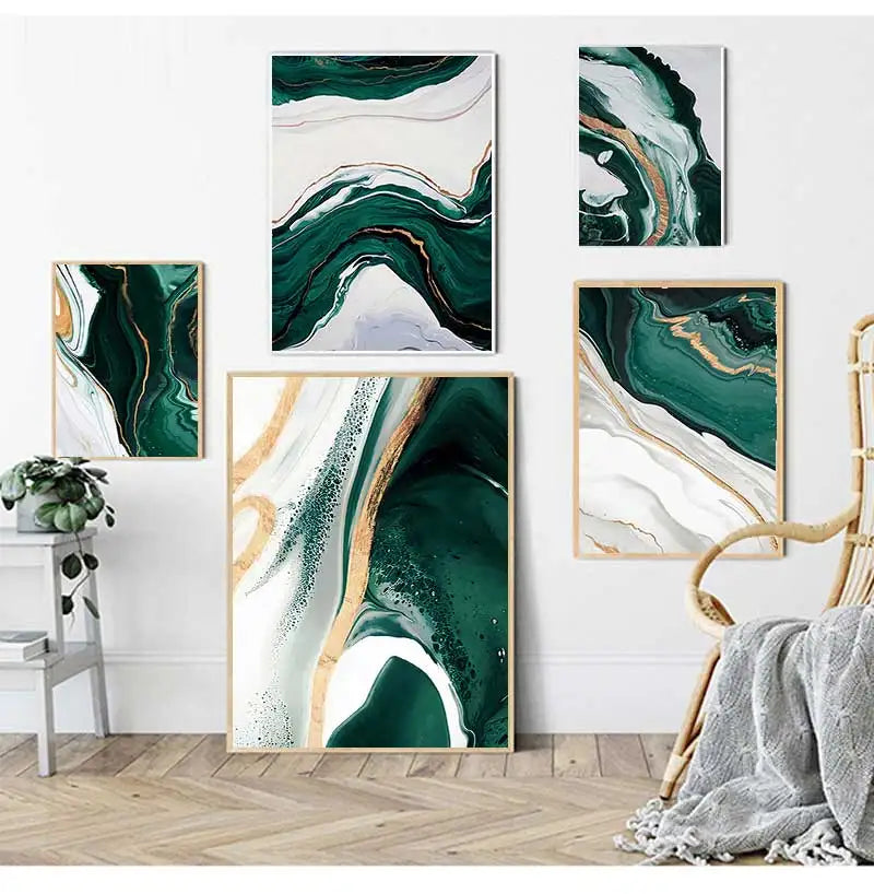 Minimalist Abstract Green Texture Canvas Wall Art Print Canvas Wall Art Peaceful Pleasures Health and Wellness