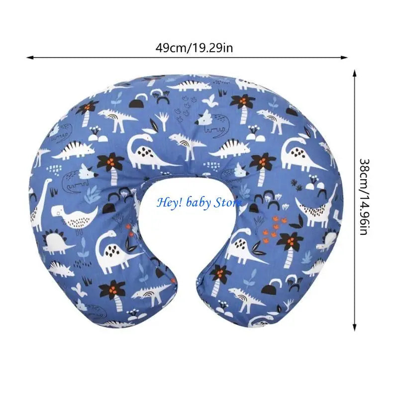 Baby Nursing Pillow Cover | Breathable Cotton, Detachable Sleeve